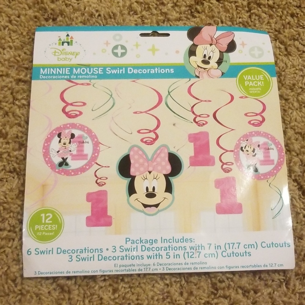 Minnie Hook and Hang Swirl Decorations